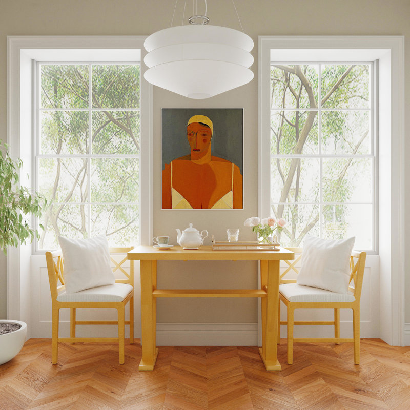 Chaises de style 2 pour la salle à manger, dossiers, pieds en bois renforcé, magazine - Digne d'apparence repas 2, mélange de caractéristiques rustiques et minimalistes, utilisation