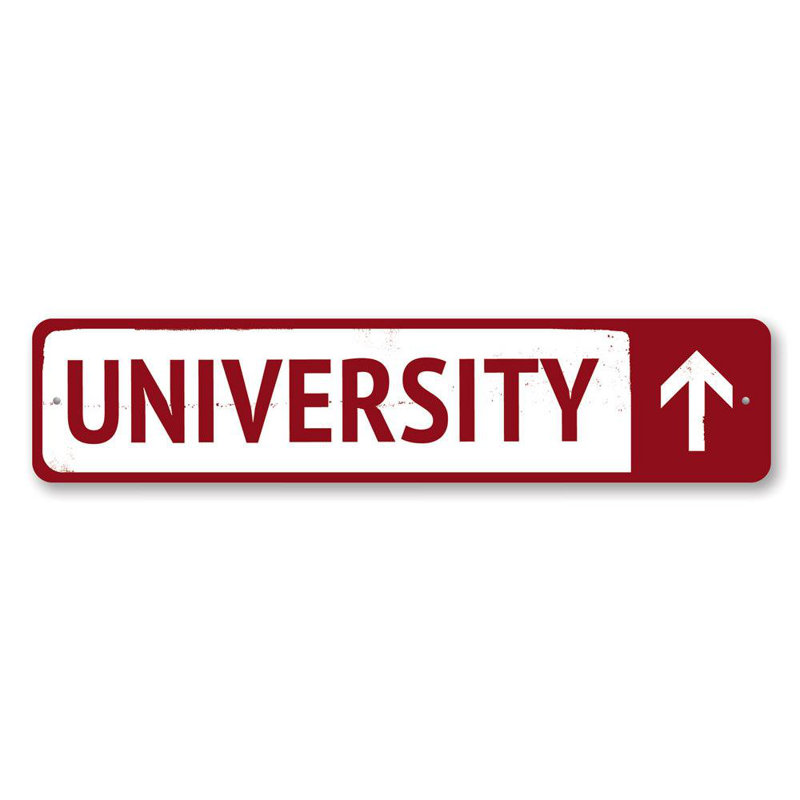 Plaque en aluminium personnalisée University, H 6 po x l 24 po x P 0,063 po