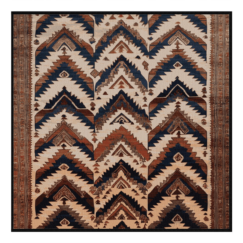Tapis brun lavable à la machine, Carré 7 pi