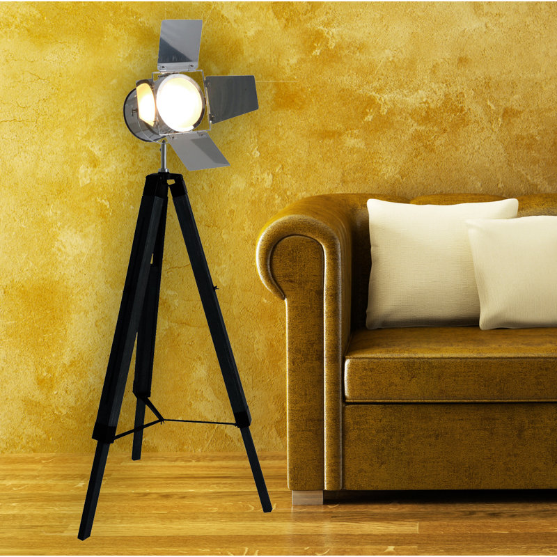 Westall 140cm Tripod Floor Lamp, Black
