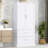 Tall Bathroom Storage Cabinet with Two Doors and Drawers-1811219666
