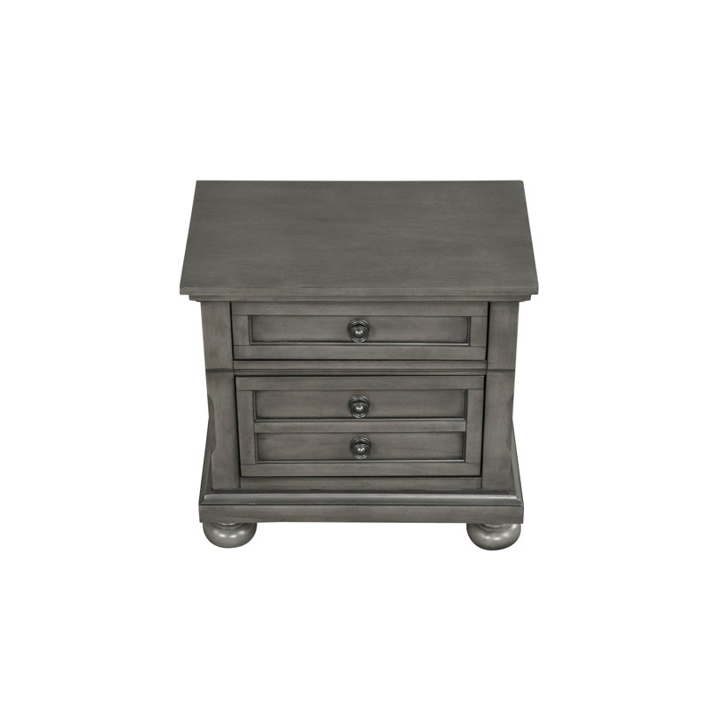 Table de chevet Meade, gris, Gris