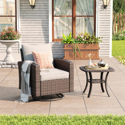Swivel Rocker Patio Chair with Table