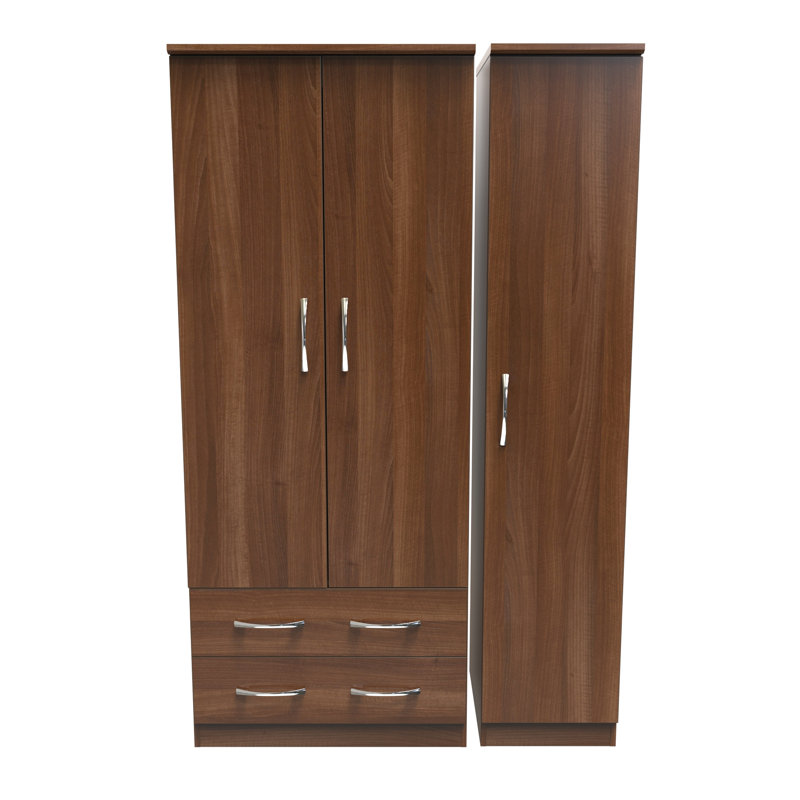 Tabathe Manufactured Wood Wardrobe, Noche Walnut
