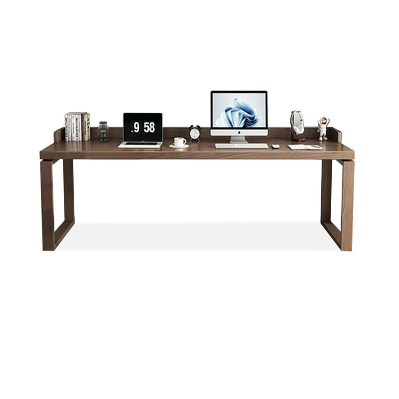 Bureau rectangulaire en bois massif noyer clair, H 31,5 po x l 78,74 po x P 23,62 po