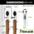 Brushed Nickel Classic Design U Shape Brackets Double Track Bypass Two Door Hardware Kit-45200004