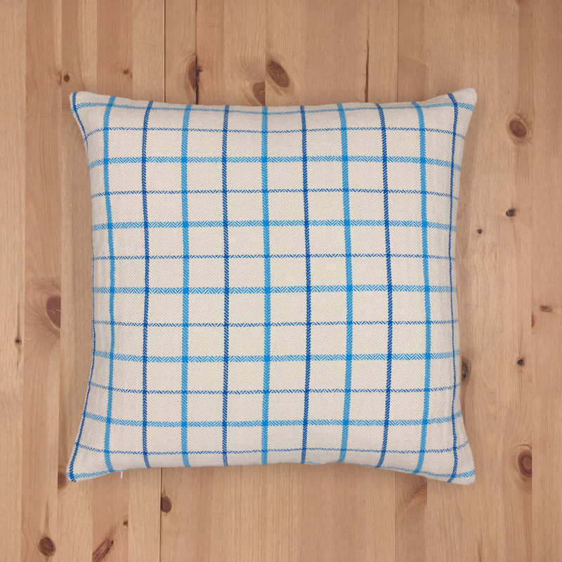 Housse de coussin London Plaid, Polyester, Jaune