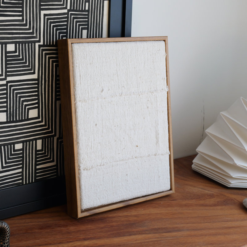 Art mural encadré TOUT BLANC, H 9 po x l 11 po x P 1,5 po