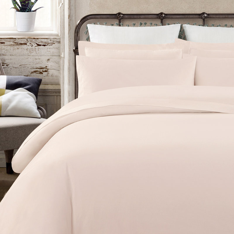 Ensemble de draps 100% coton percale 200 fils Hunstant Vintage, Double, Naturel