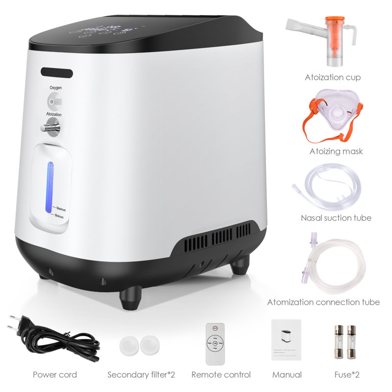 Oxygen Concentrator, 1-7L/min Adjustable Portable Oxygen Machine for Home and Travel Use