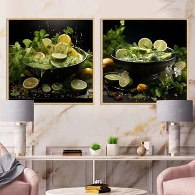 " Citrus Soup Symphony Greens " 2 - Pieces