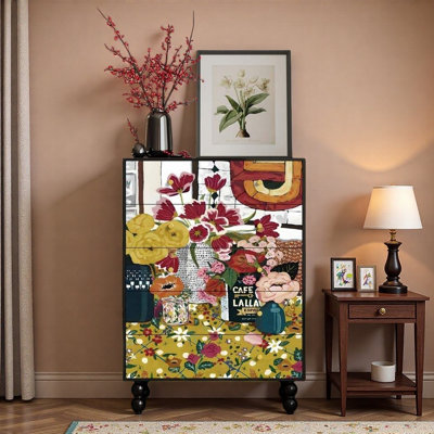 French Retro Painted Style Accent Chest