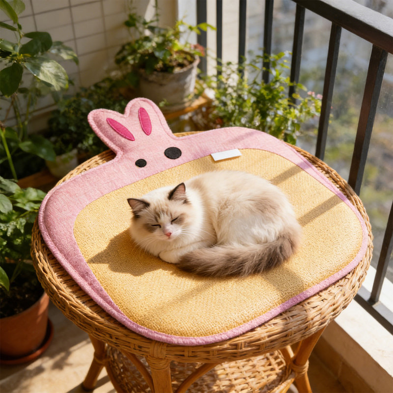 Tapis pour animaux 4 saisons, 21,65 po x 19,69 po, rose, Rose