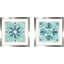 «Garden Getaway Tile V Teal», ensemble de 2 reproductions d'art sur papier-25346549-25346551