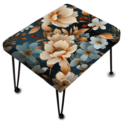 Classic Classic Vintage Beige Garden Melody - Repose-pieds rectangulaire floral