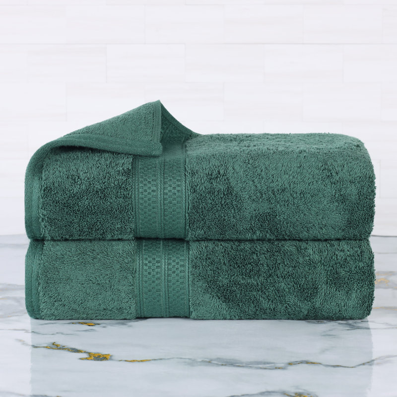 Serviettes de bain Nolhan, Vert forêt