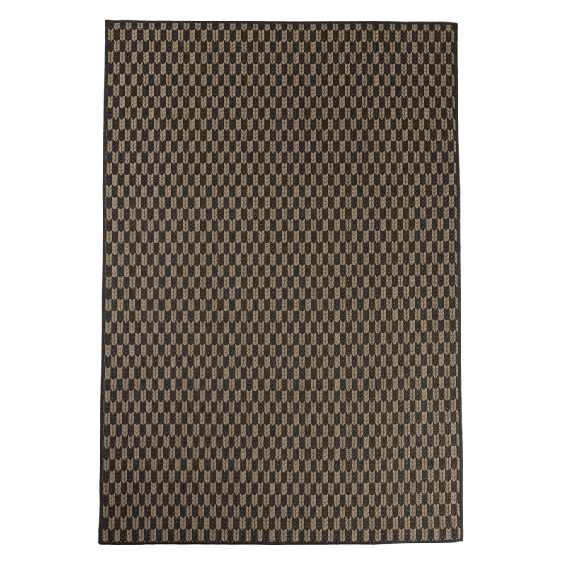 Tapis d'extérieur de qualité supérieure en polypropylène à motif géométrique, Rectangle de 2 pi x 3 pi