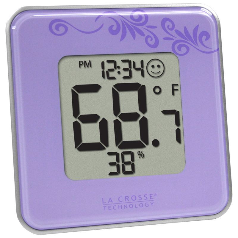 Horloge de station densimètre digital thermomètre & Weatherall, Mauve