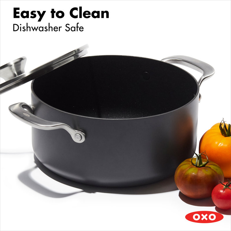 OXO 10-Piece Black Aluminum Non-Stick Cookware Set