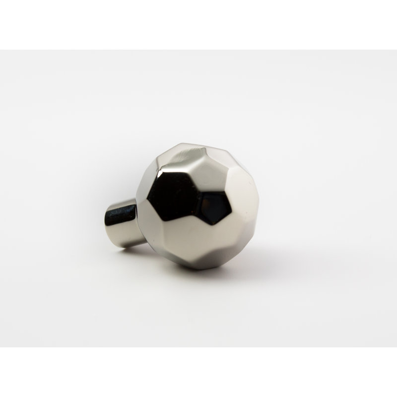 Facet Round Knob, Polished Nickel, 1 3/4" 