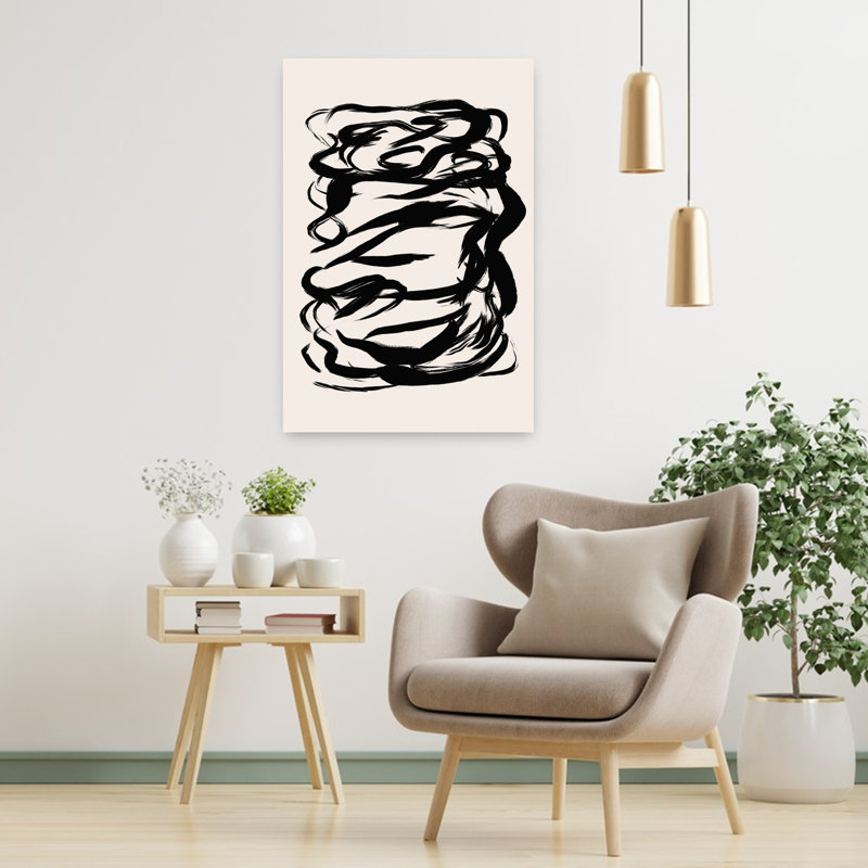 Whirlwind Echoes Abstract Bold Contemporary Wall Art Print, 91.44cm H x 60.96cm W