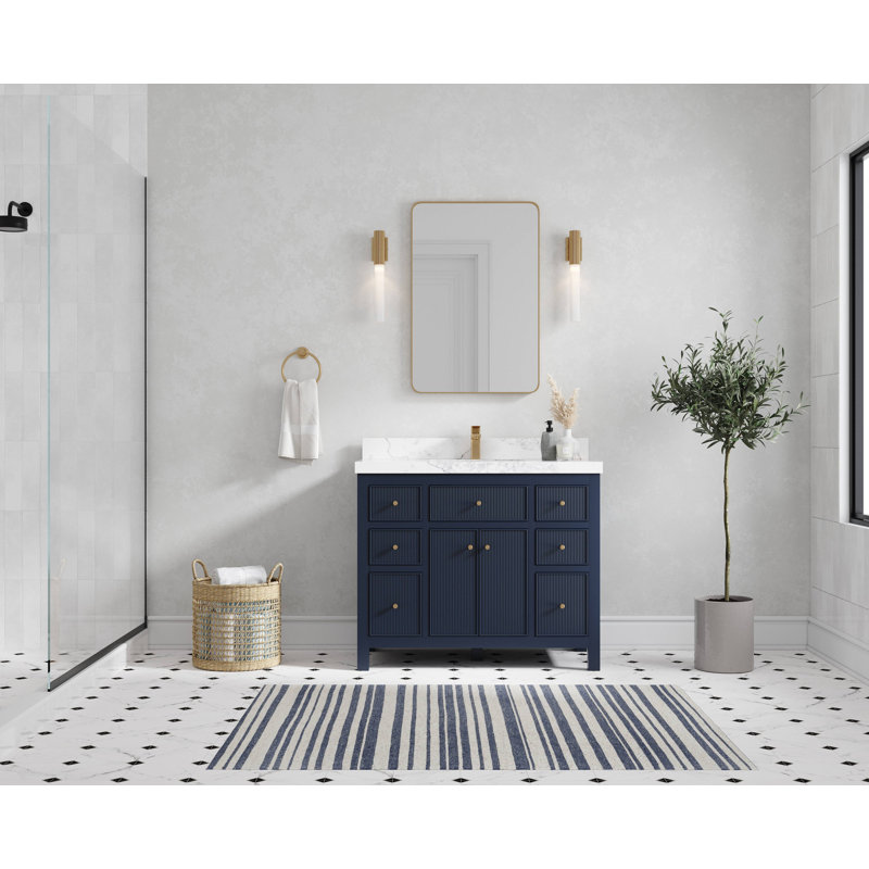 Ensemble de meuble-lavabo simple 42 po, Empira blanc