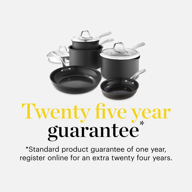 GF900258 Good Food in partnership with Tower Hard Anodised 5 Piece Cookware Set with Tempered Glass Lids, Pouring Lips, 15x Stronger Ceramic Non-Stick Coating, Induction Compatible, Grey