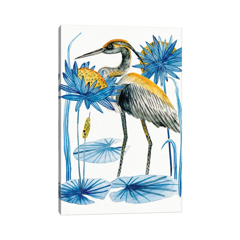 Heron Pond I by Melissa Wang - Wrapped Canvas Painting, 66.04 cm H x 45.72 cm W