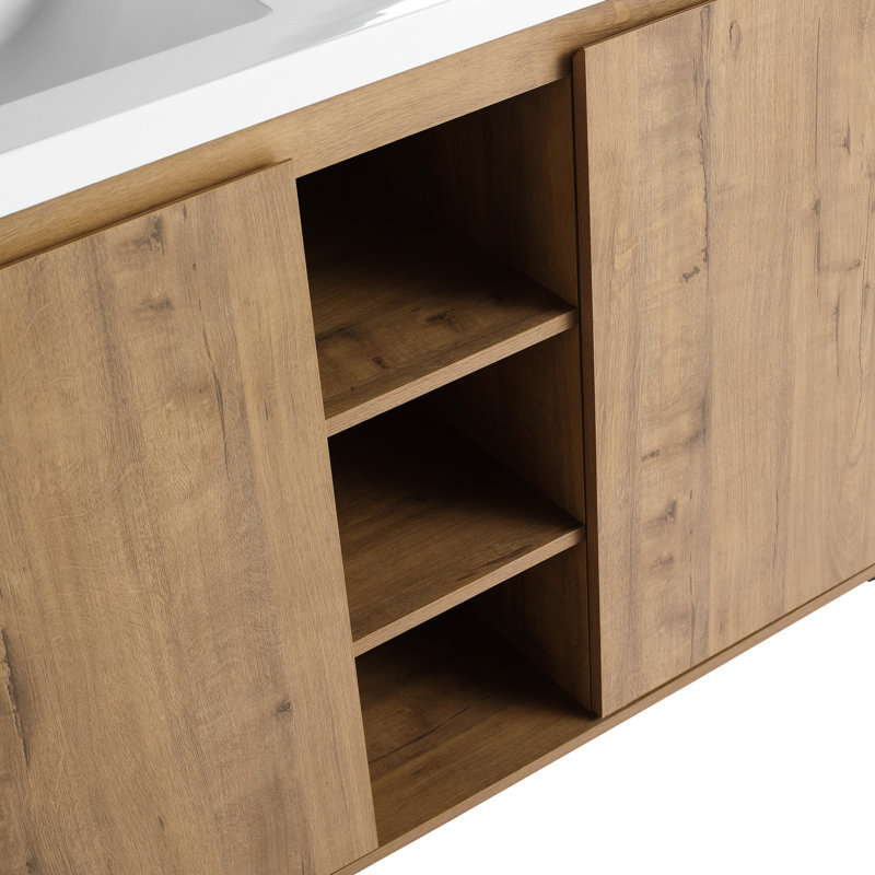 48" Freestanding Bathroom Vanity With Double Sink, Soft Closing Door Hinge