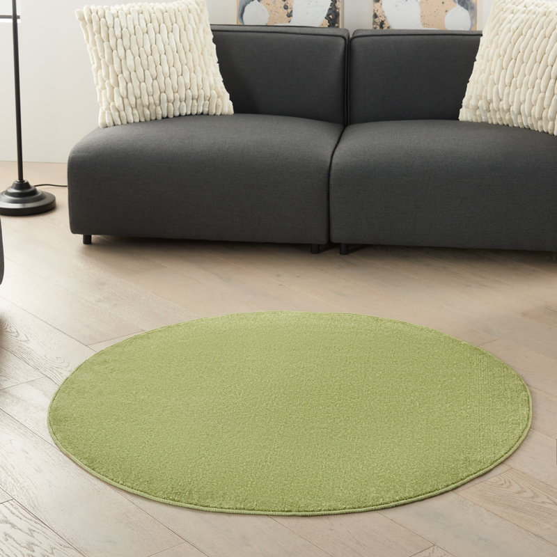 Nourison Essentials Green Indoor/Outdoor Area Rug, Round 4'