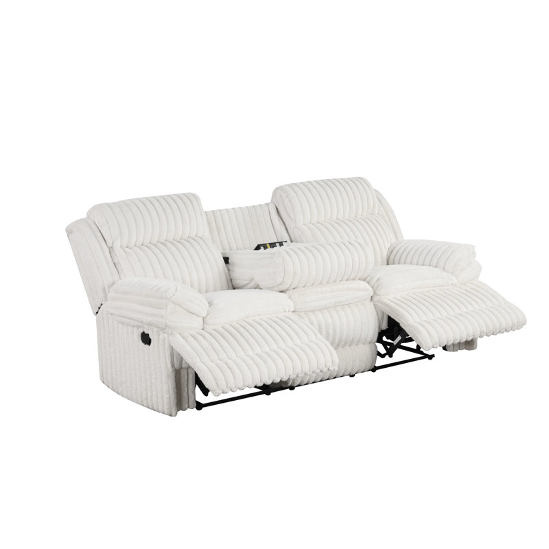 Heaven White 3-Piece Reclining Living Room Set