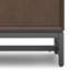 Armoire de rangement basse moderne en bois massif avec base en métal et tablettes réglables B 32 pi