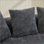 Causeuse incurvée, petit canapé en chenille avec 3 coussins, canapé profond pour appartement, salon, aucun assemblage requis-4918017