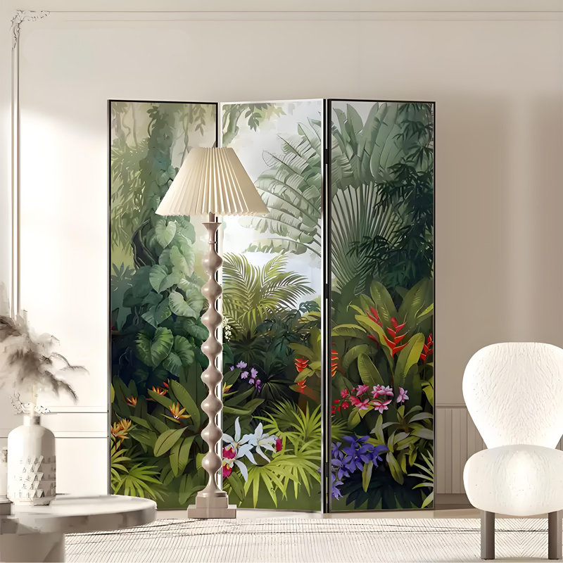Séparateur de jungle tropicale, H 70,87 po x l 53,15 po x P 1,57 po