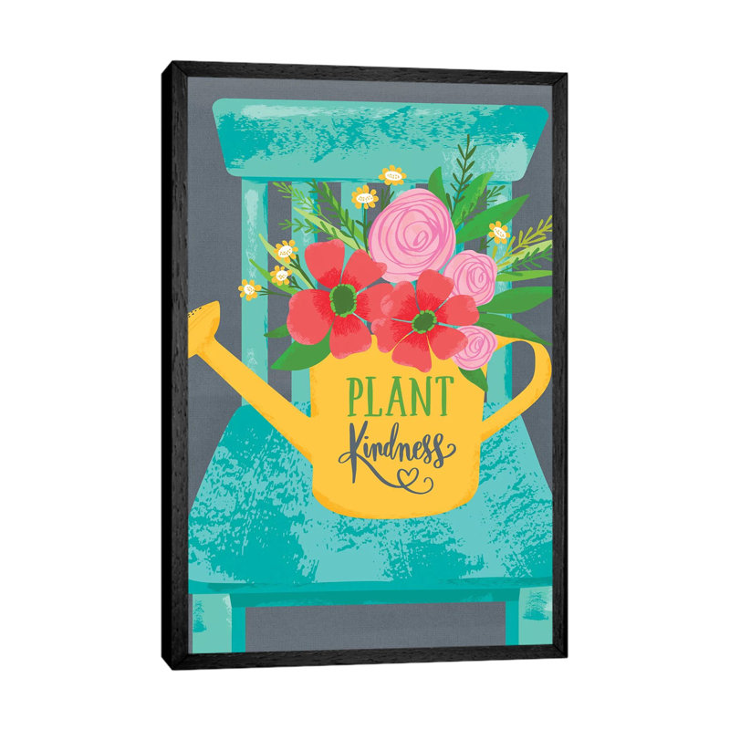 Farmhouse Garden by Amanda Mcgee - Print on Canvas, Black Framed, 66.04cm H x 45.72cm W x 3.81cm D
