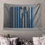 Tapisserie murale barres verticales bleues et grises - Décoration murale barres verticales-360290976
