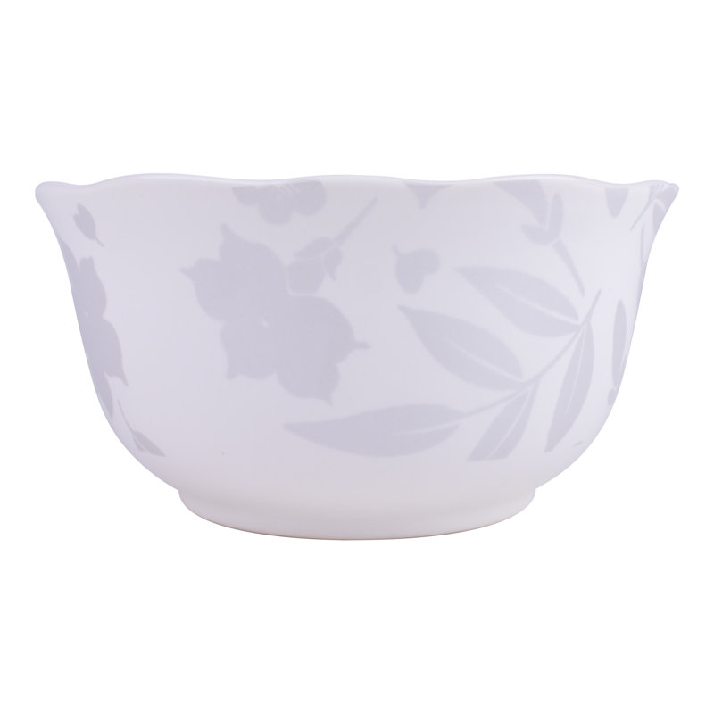 Elegant Floral White Porcelain 12-Piece Dinnerware Set