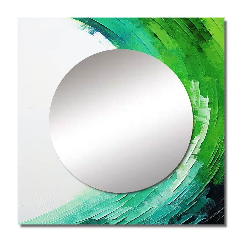 Erem - Miroir carré arc-en-ciel pour salle de bain, 23 po x 23 po