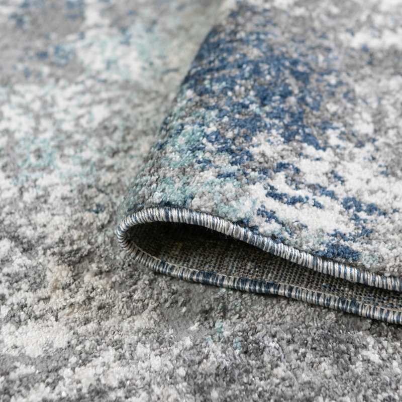 Tapis bleu / gris Metis, Rectangle 2 pi x 3 pi