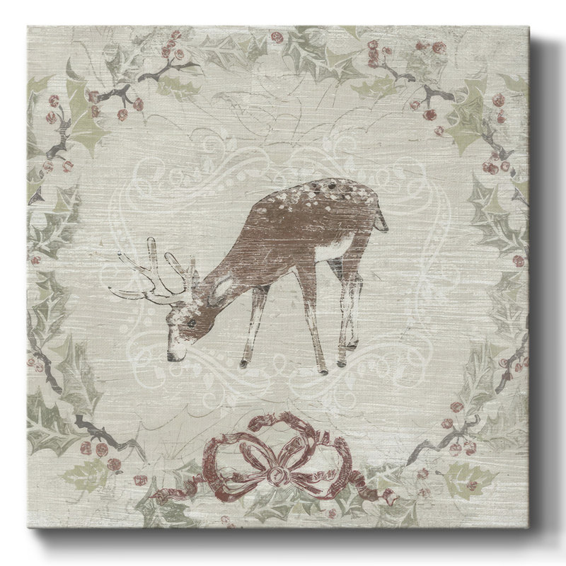 «Cabin Christmas VI» sur toile, H 10 po x l 10 po x P 1,5 po