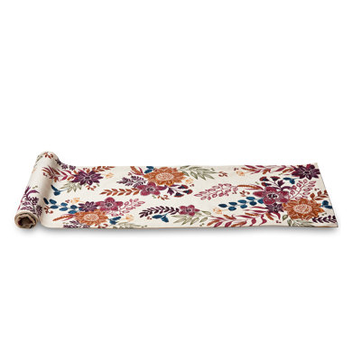 Autumn Bloom 90" Cotton Table Runner