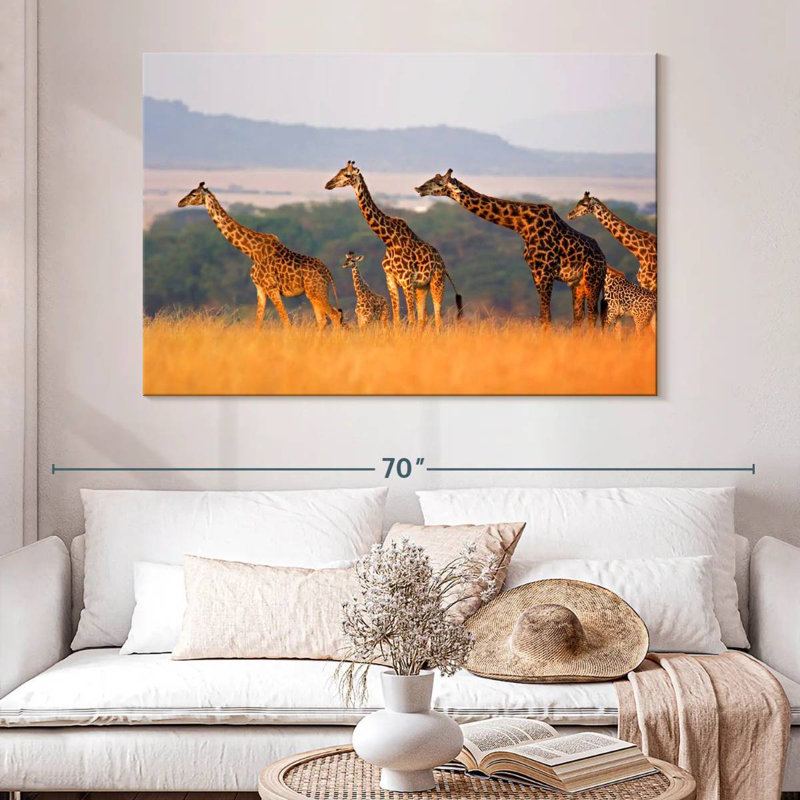 Crowle Giraffe Family Travel, H 34 po x l 51 po