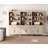 Scarlett Sideboard Cabinet With Bar Hutch, Farmhouse Sideboard Credenza For Dining Room, Modern Buffet Cabinet, Large Storage Cabinet With Wood Doors And 5 Tier Shelve, Beige, 102"-406260095