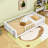 Twin Wood Floor Platform Bed With Built-In Book Storage Rack And Fence-1763537795