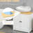 Modern White Bathroom Under Sink Locker, Double Doors And Adjustable Shelf For Wall Mount Efficient Storage Unit Space Drawer Unit, With