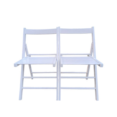Folding Chair, 2-Pack, Foldable Style, White