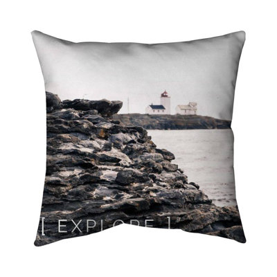 Explore - 20"x20" Throw pillow cover - Poly twill - Print on demand
