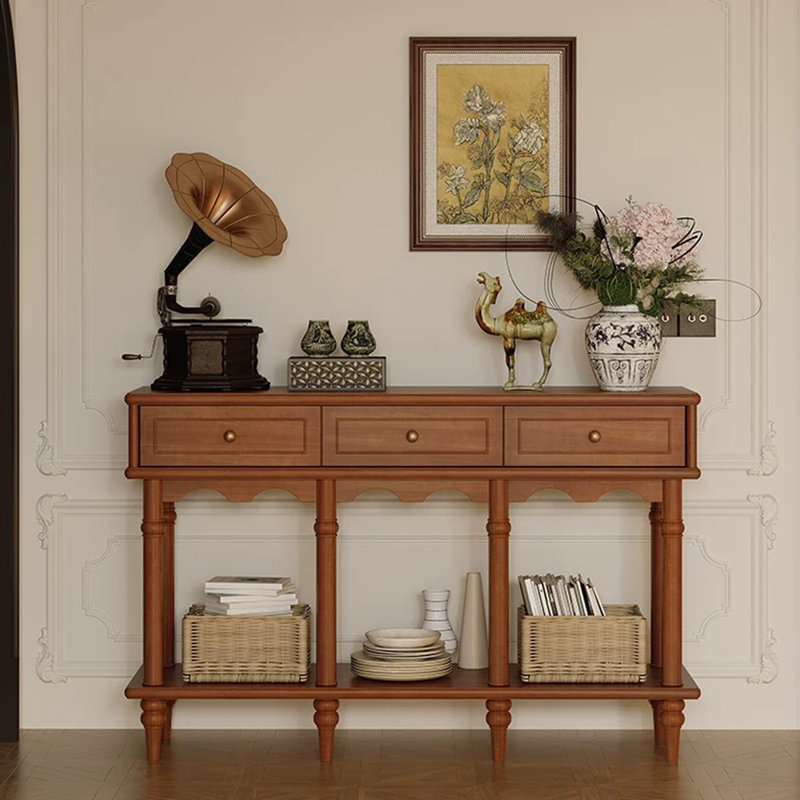 Console américaine de style rétro brun