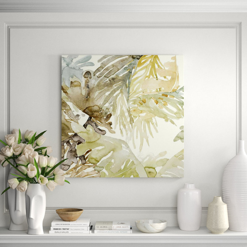 Muted Tropics II Painting by Sara Brown, Glass Coat, 36" H x 36" W x 1.5" D