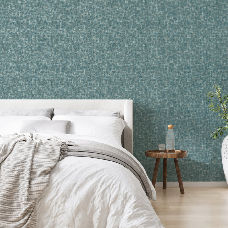 Superfresco Midas Texture Plain 10m x 52cm Matte Wallpaper Roll, Teal